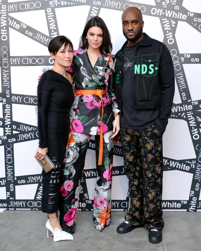 SANDRA CHOI & VIRGIL ABLOH HOST NYFW DINNER TO CELEBRATE THE OFF-WHITE CO JIMMY CHOO COLLECTION_SANDRA CHOI, KENDALL JENNER, VIRGIL ABLOH.jpg