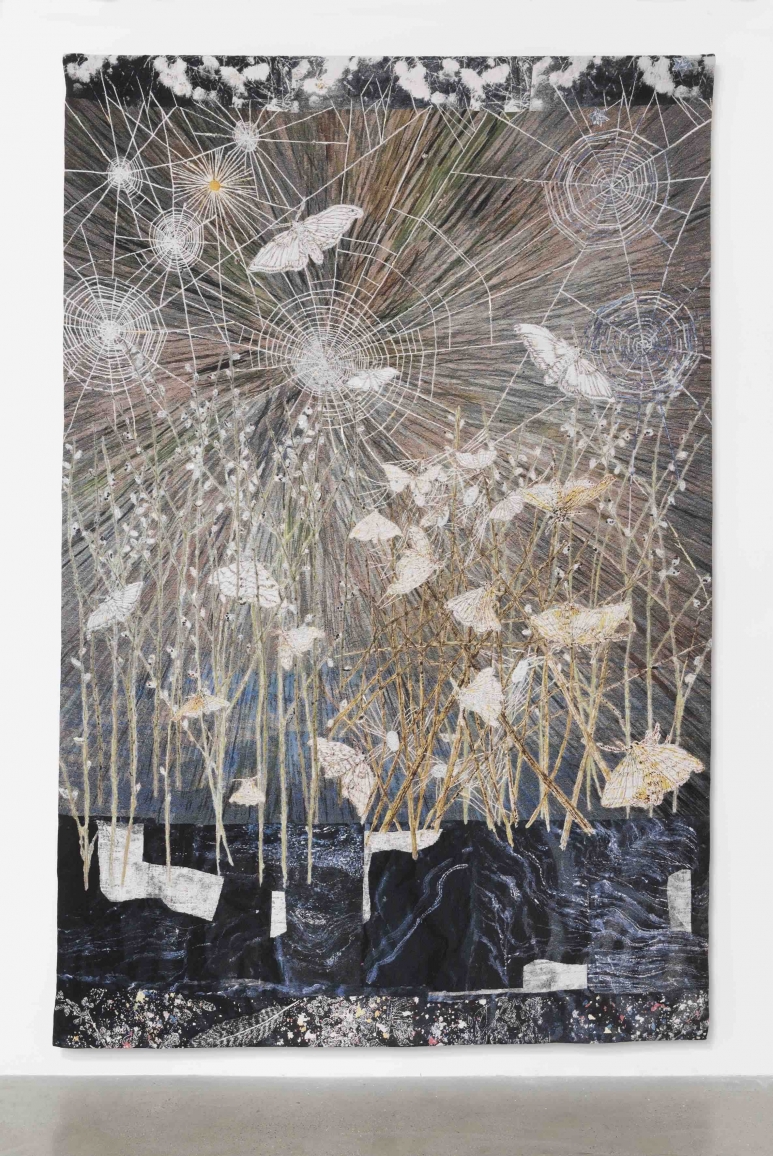 Kiki Smith, Spinners (Moths & spiders webs), 2014.jpg